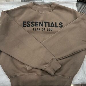 Essentials kid’s Tan Crewneck Sweater